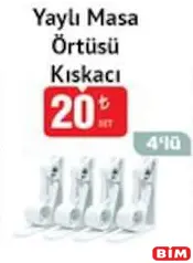 YAYLI MASA ÖRTÜSÜ KISKACI 4'LÜ